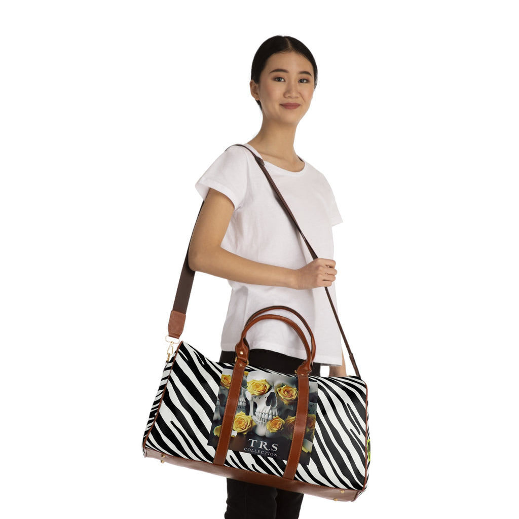 The TRS Zebra, Skull & Yellow Roses Large Duffel Bag