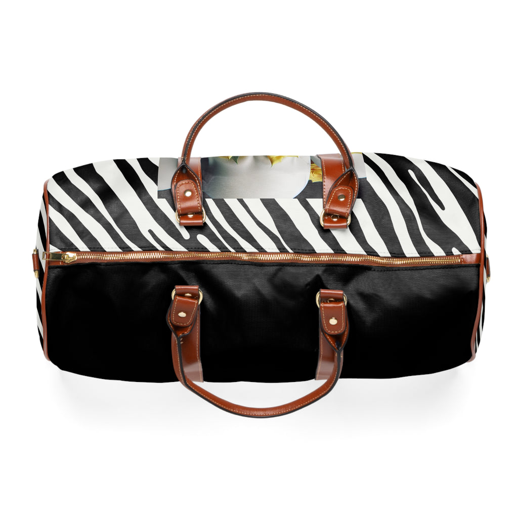The TRS Zebra, Skull & Yellow Roses Large Duffel Bag