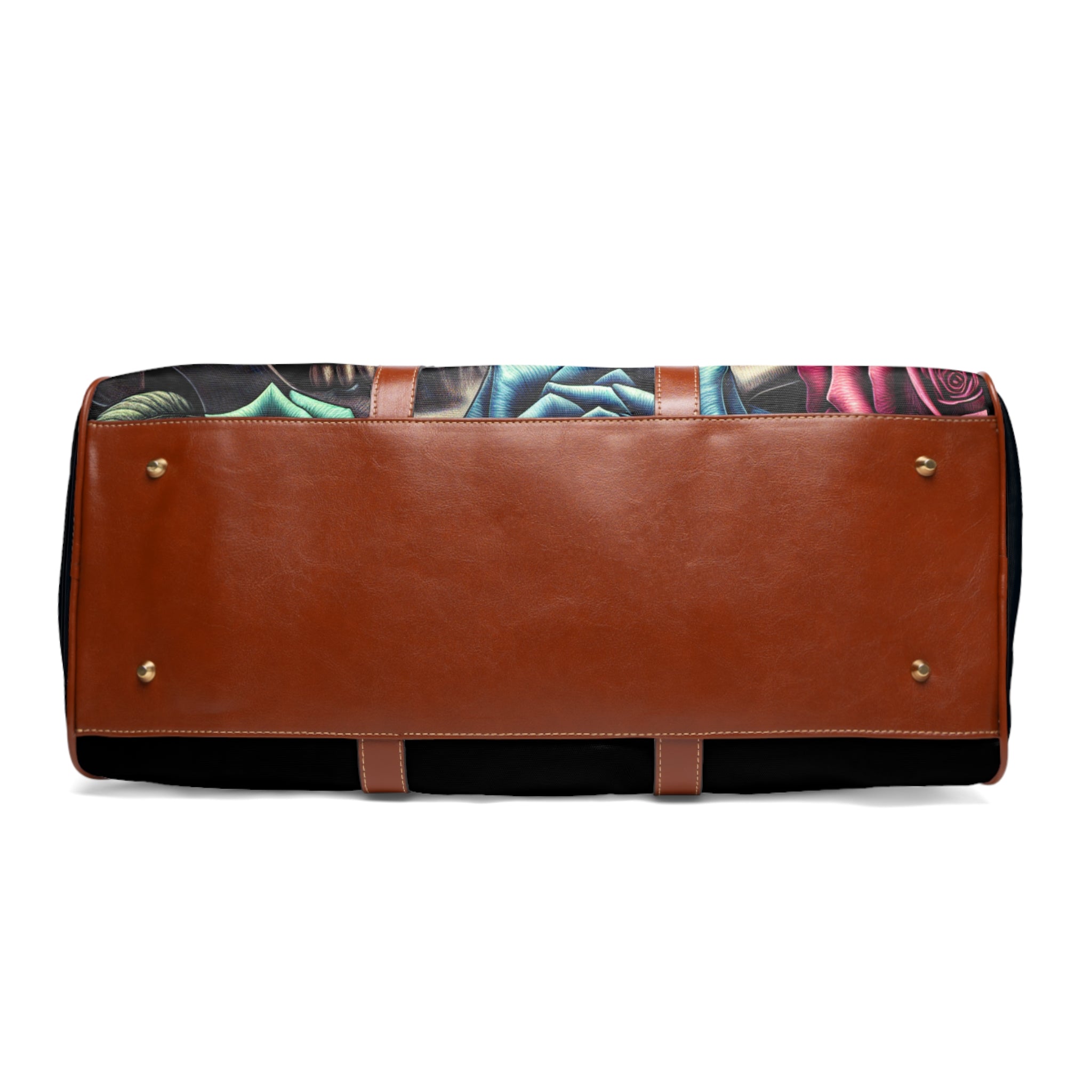 The TRS Bold & Vibrant Skulls & Roses Waterproof Duffel