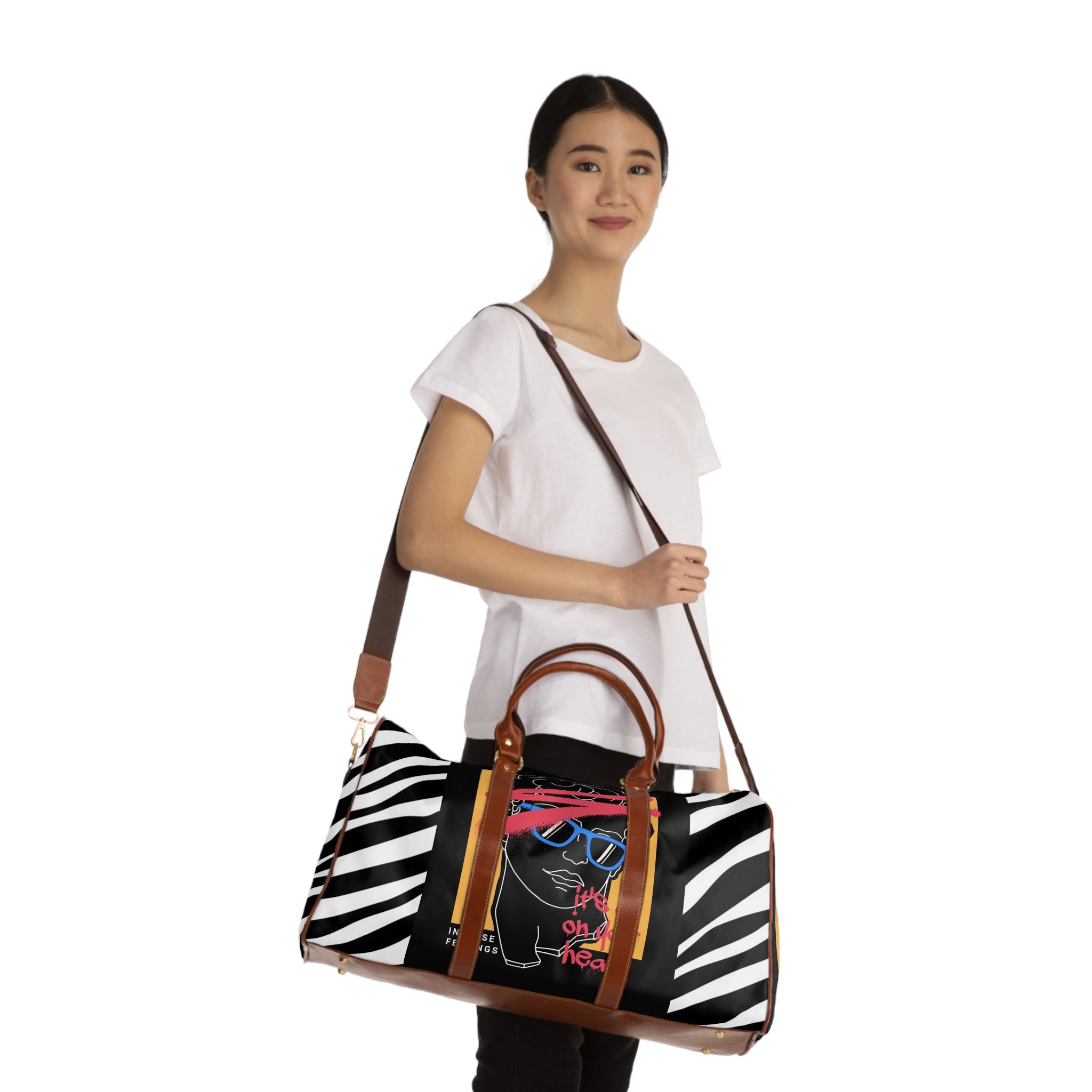 The TRS Premium Zebra Chic Waterproof Travel Duffel —