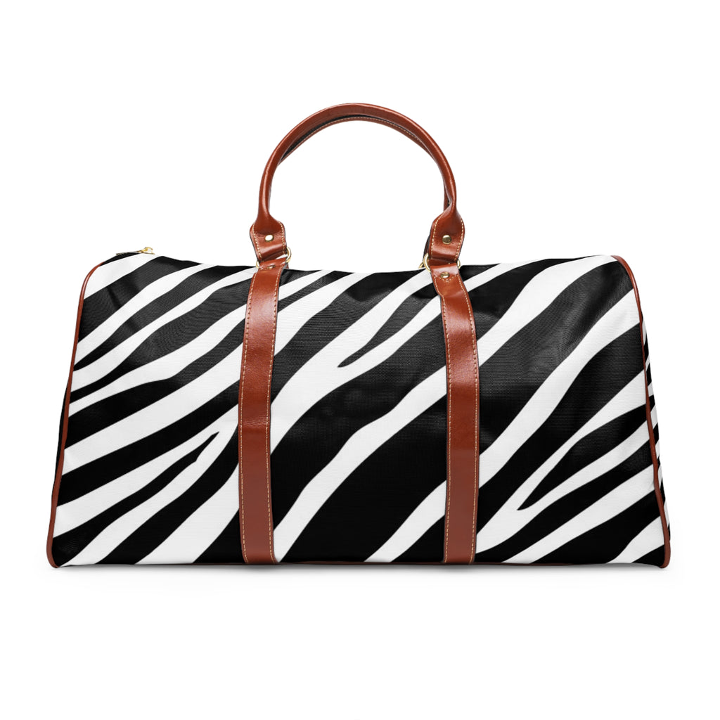 The TRS Premium Zebra Chic Waterproof Travel Duffel —