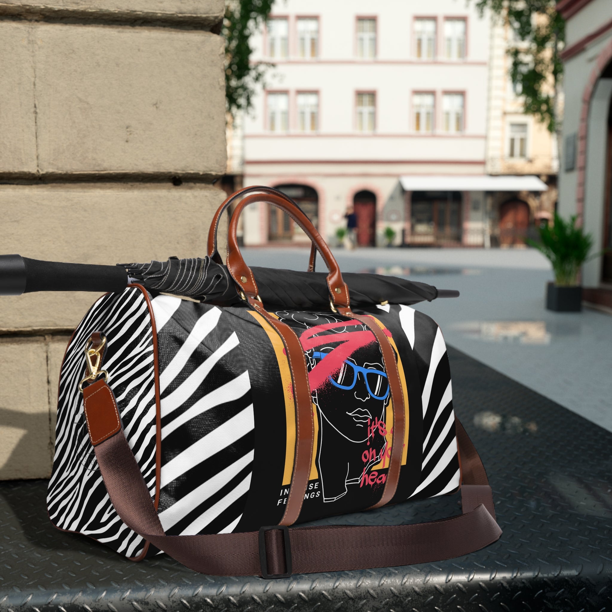 The TRS Premium Zebra Chic Waterproof Travel Duffel —